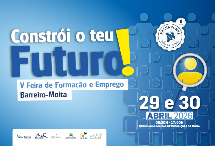 Imagem da Feira de Formação e Emprego 2026 29 e 30 de abril no Pavilhão de Exposições da Moita
