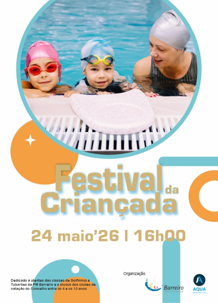 Imagem do Festival da Criançada 2026, 24 maio 2026 na Piscina Municipal do Barreiro