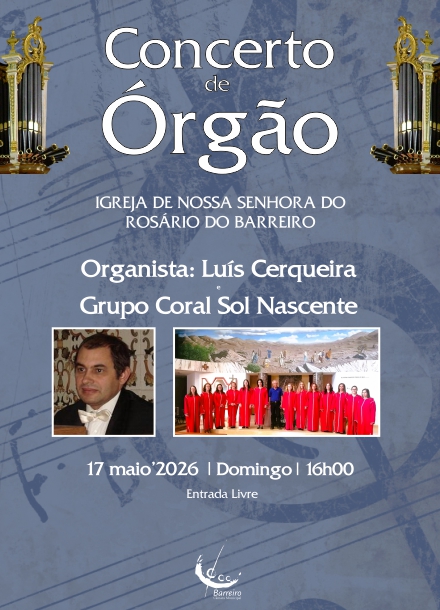 Concerto de Órgão a 17/5/26 na Igreja de Nossa Senhora do Rosário
