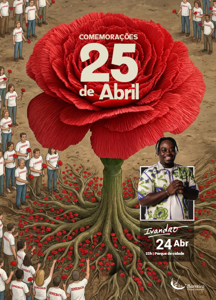 Imagem do concerto do cantor Ivandro no 25 de Abril de 2026