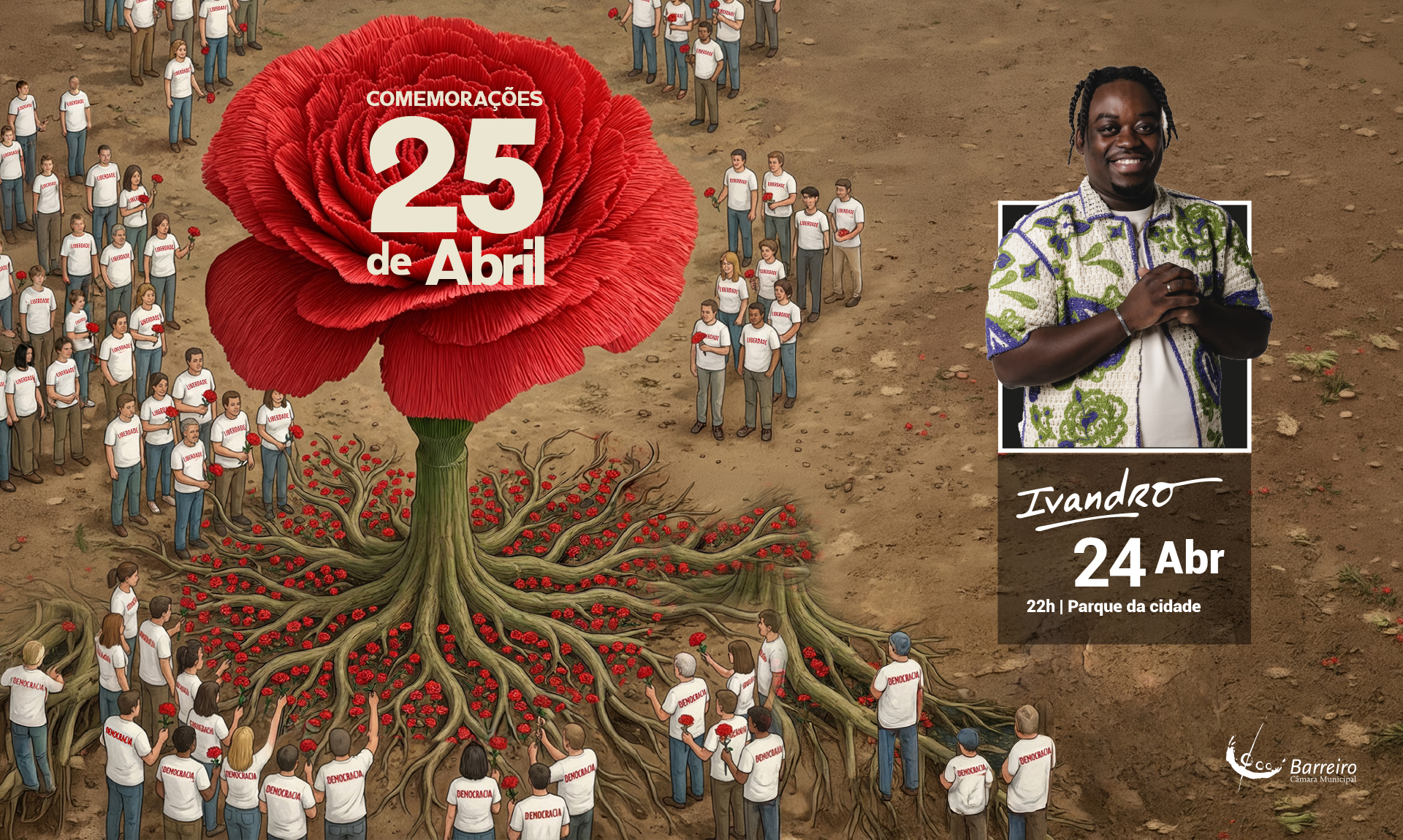 Imagem do Concerto de Ivandro no 25 de Abril de 2026