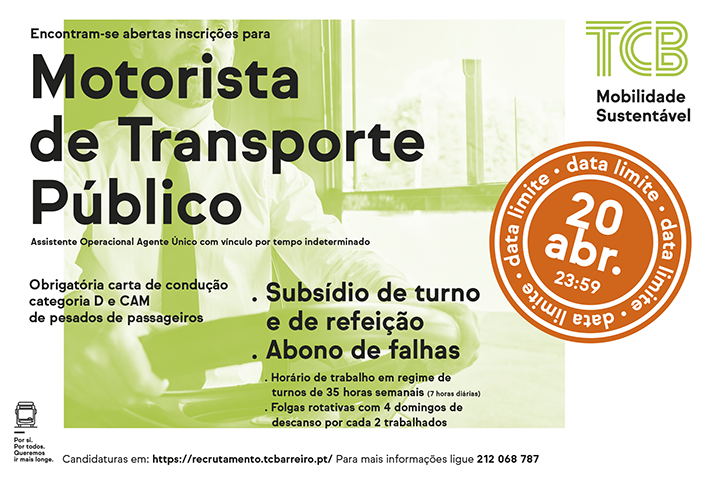 oferta de emprego TCB agente único