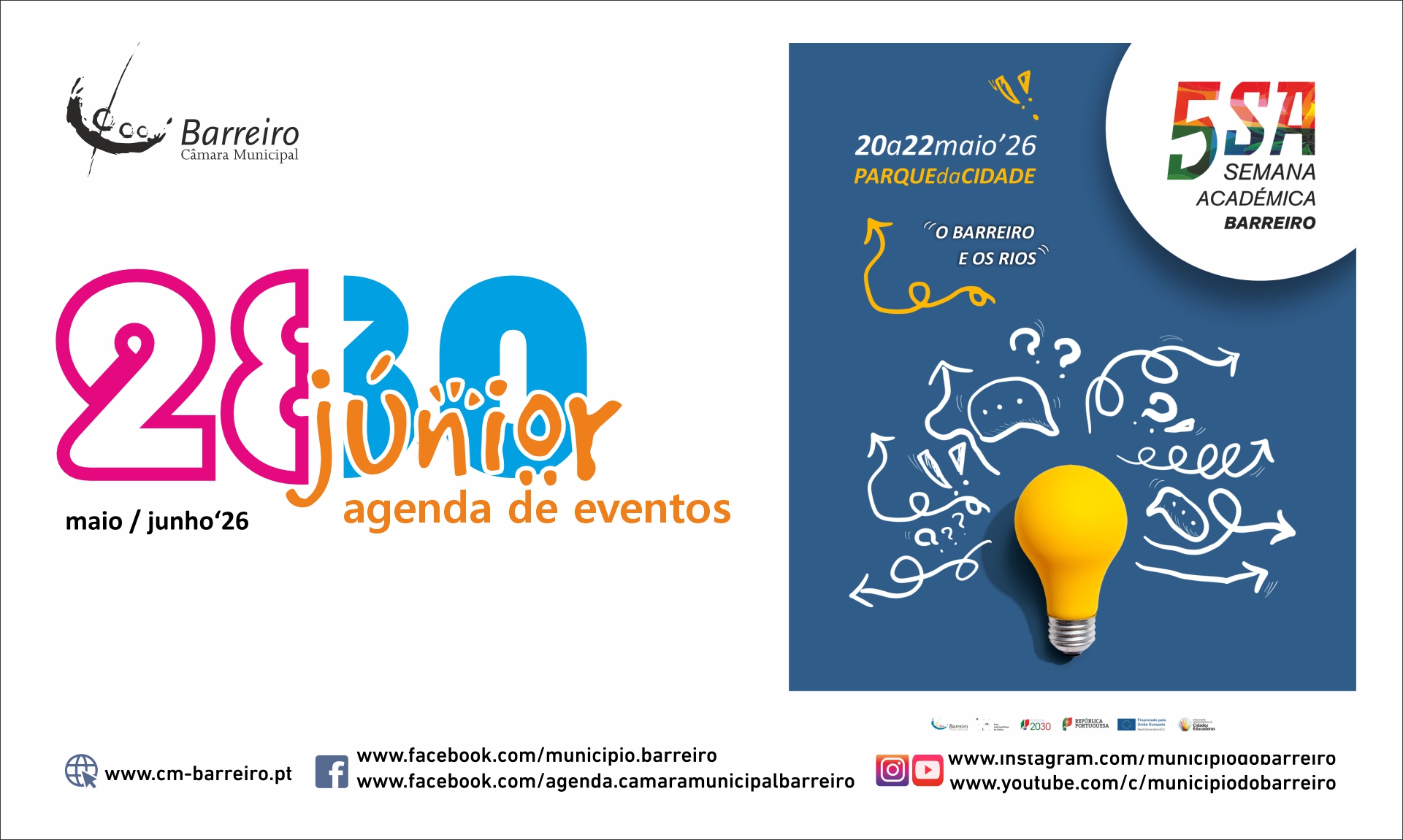 agenda júnior de maio e junho de 2026