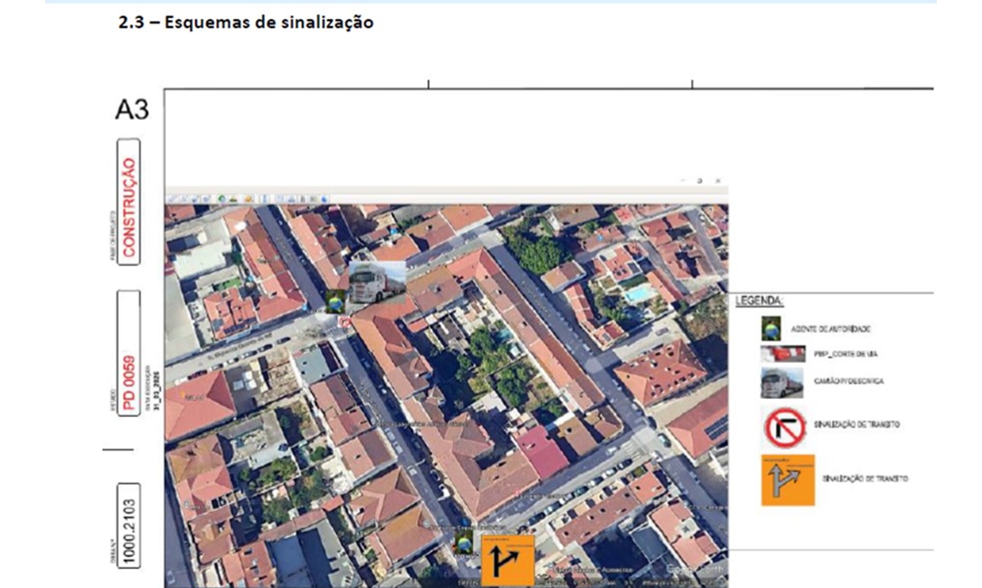 Imagem do esquema de circulação na envolvência da USF Eça, Freguesia do Barreiro