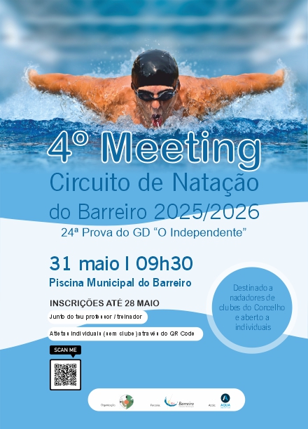 Imagem do 4º Meeting do Circuito de Natação do Barreiro 2025/2026, 24ª Prova do GD “O Independente”
