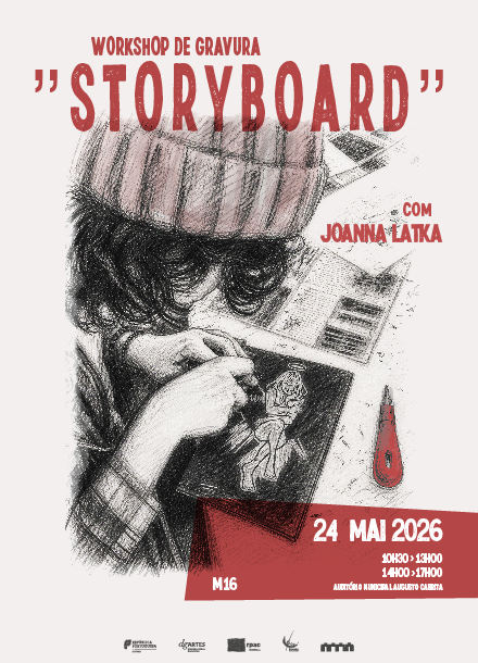 Cartaz do workshop de gravura no amac
