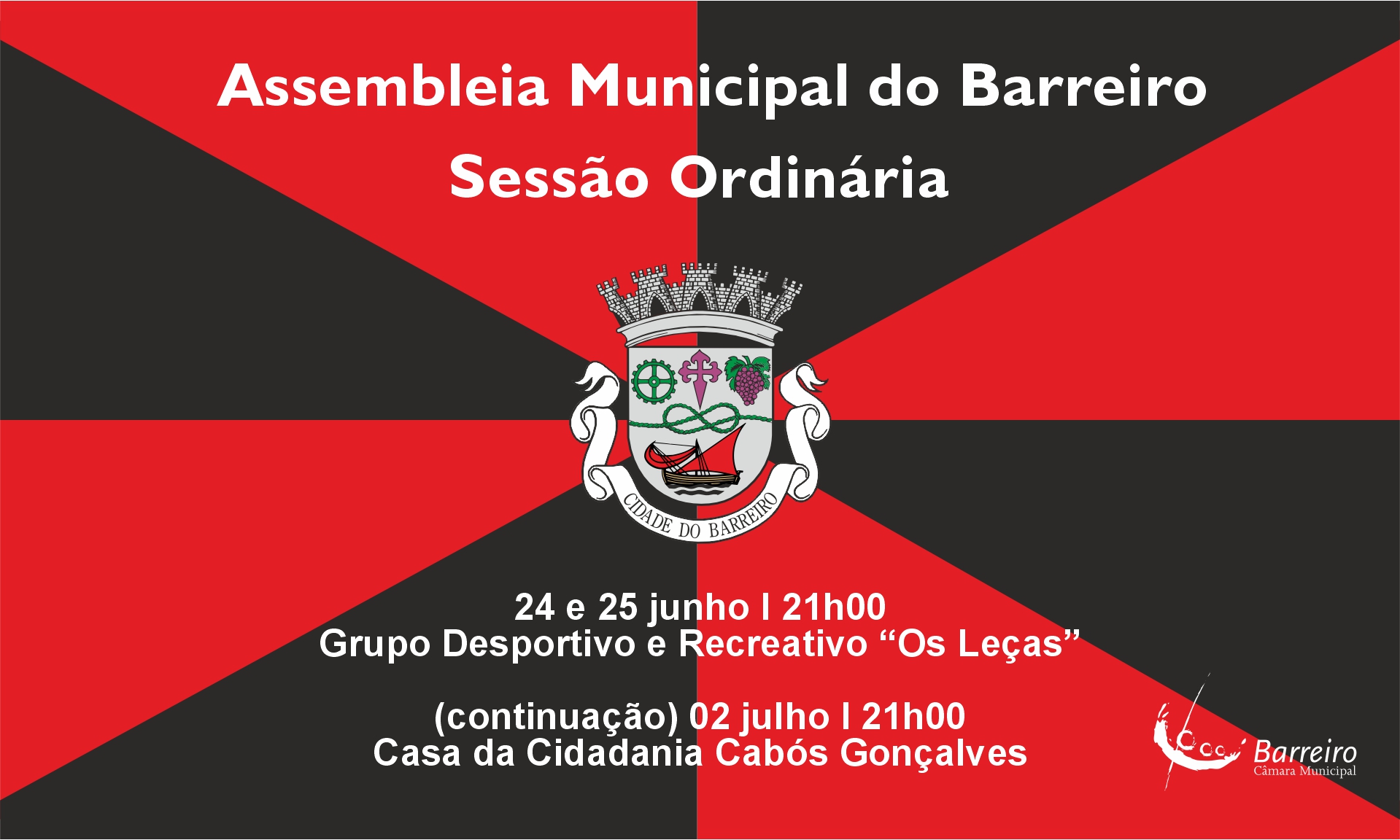 Sessão Ordinária da Assembleia Municipal de junho 2026