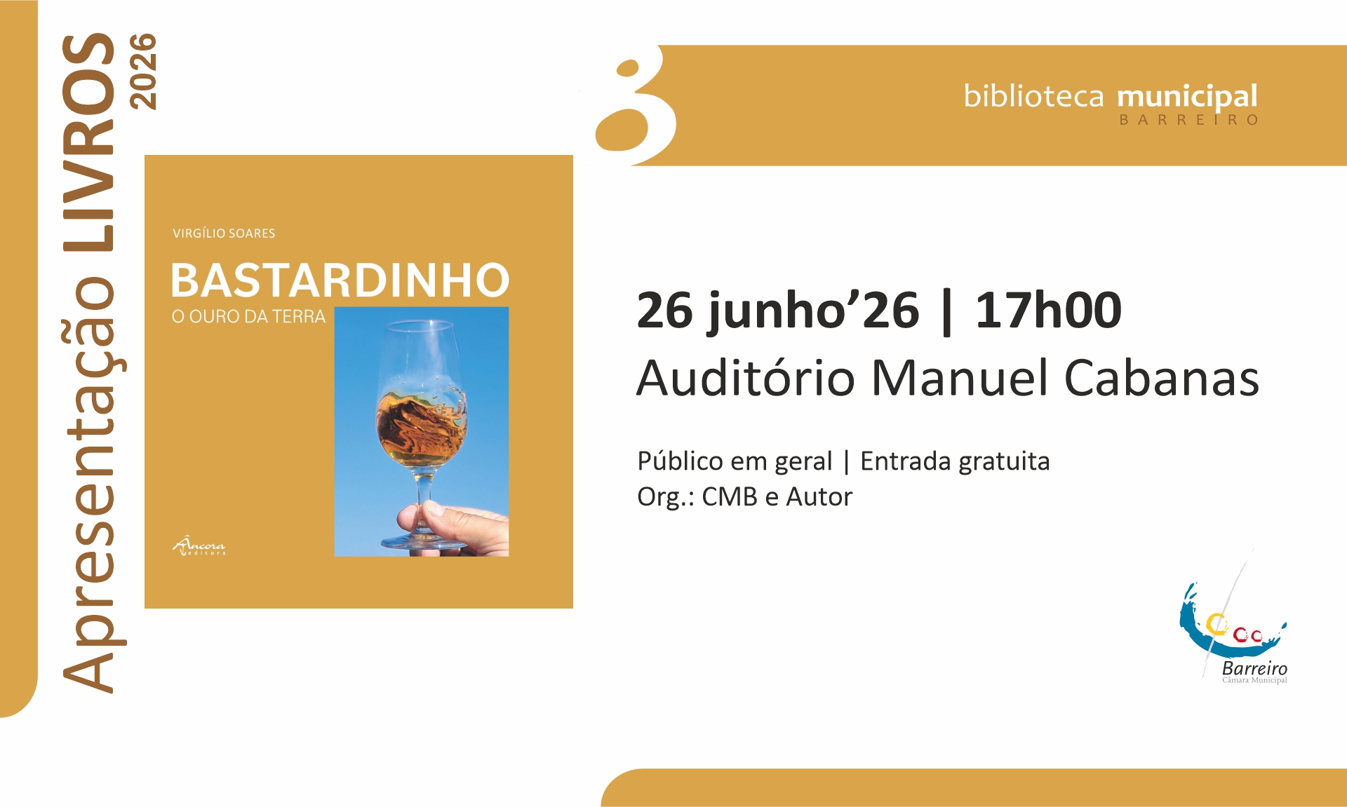 Apresentação do livro a 26 de junho