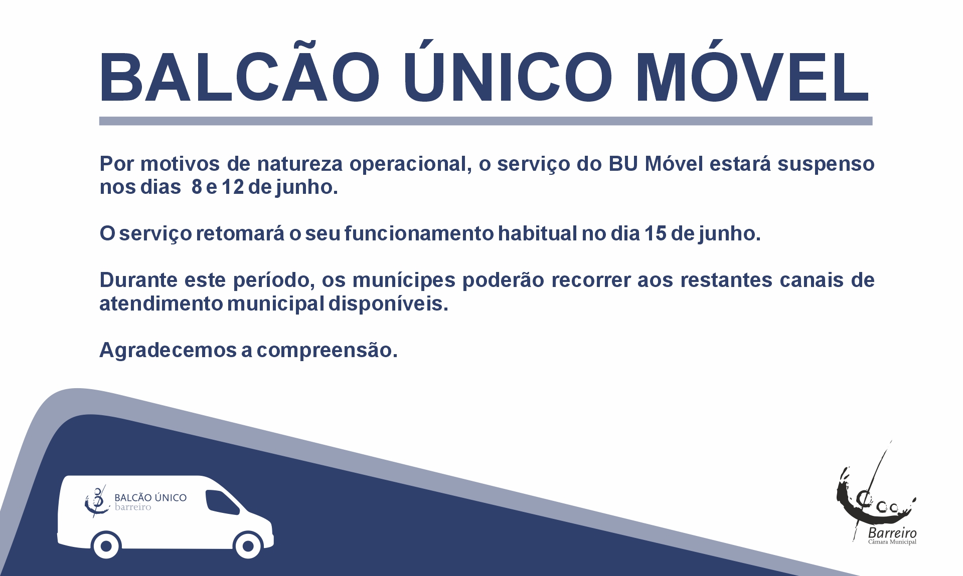 Balcão Único Móvel suspenso