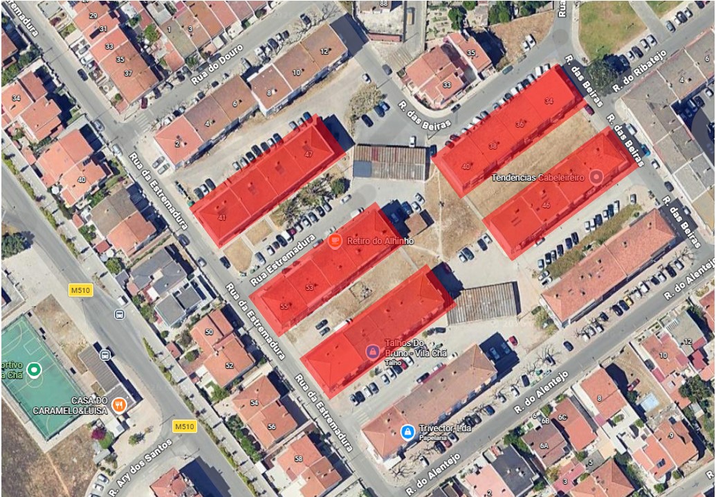 Imagem da área afetada pela Interrupção do abastecimento de água, em Vila Chã