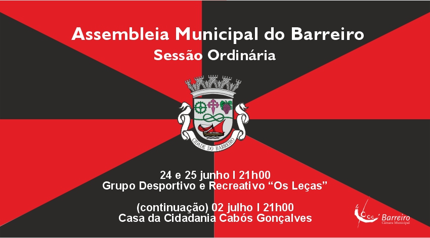 Sessão Ordinária da Assembleia Municipal do Barreiro de junho 2026
