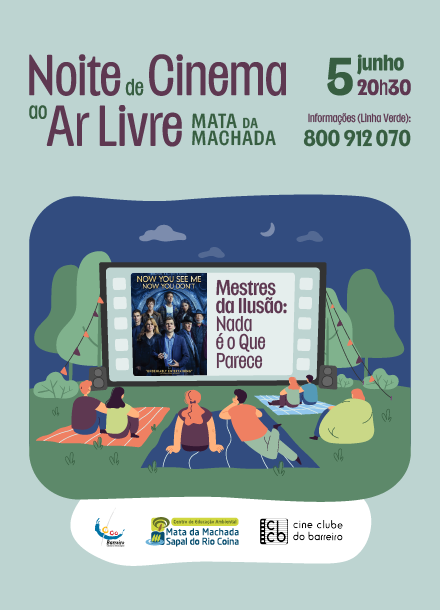 Sessão de Cinema ao ar livre na Mata da Machada - 2026