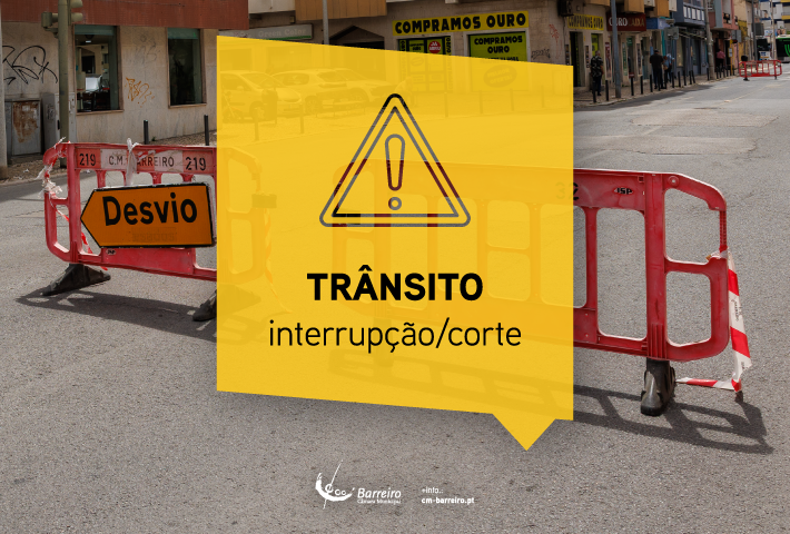Imagem ilustrativa de Corte de Trânsito com indicação de desvio