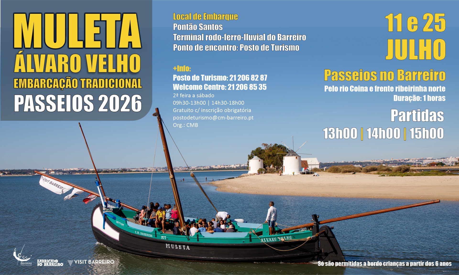Passeios gratuitos na Muleta Álvaro Velho