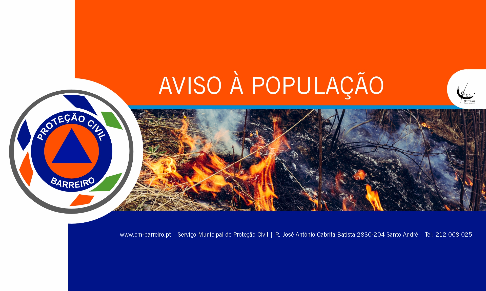 PERIGO DE INCÊNDIO RURAL entre 3 e 6 de julho