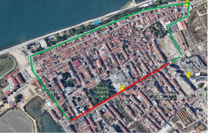 Imagem com a sinalização e percursos alternativos na Avenida Alfredo da Silva
