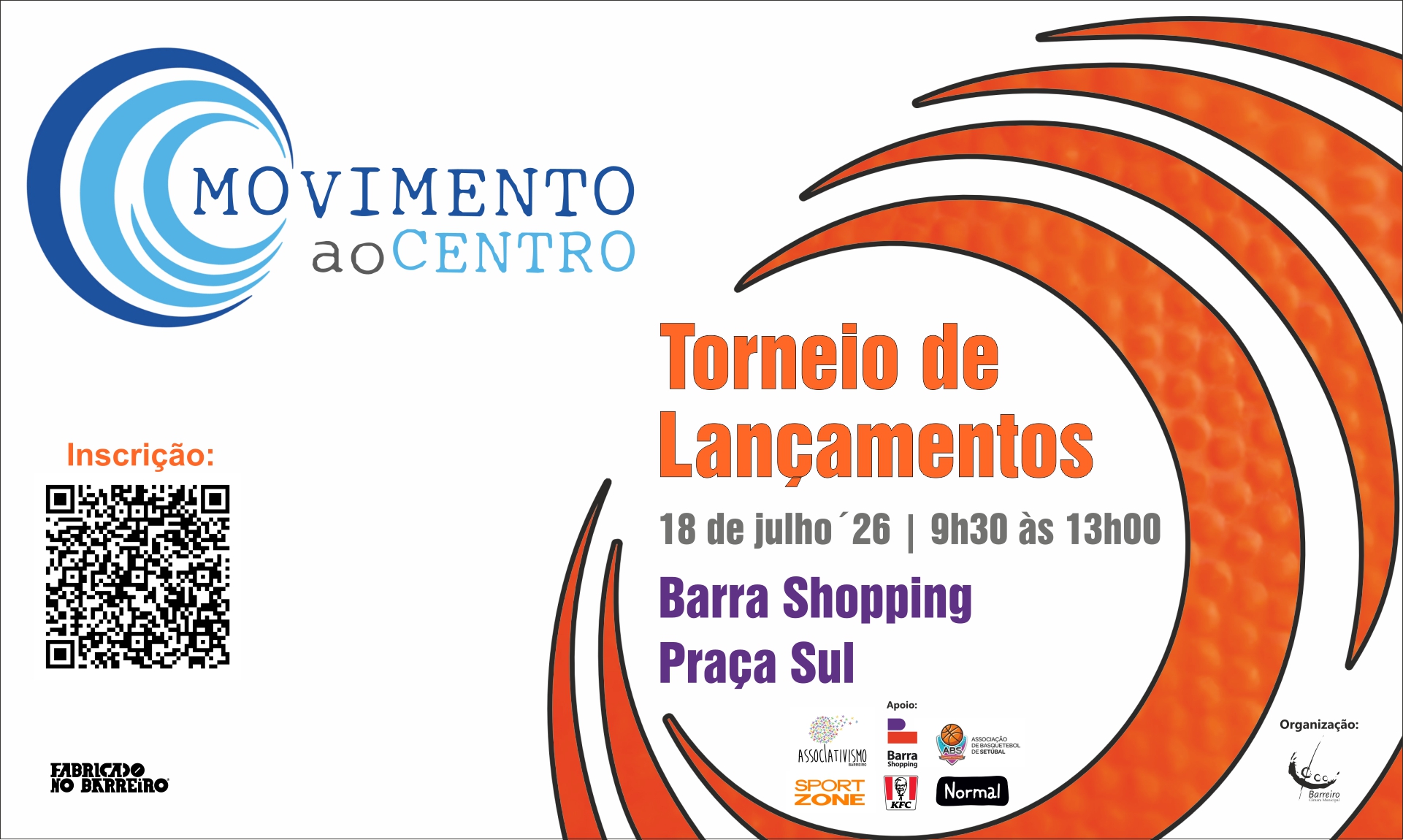 Imagem do Torneio de Lançamentos de Movimento ao Centro dia 18 julho 2026, no Barra Shopping