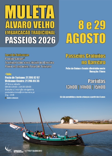 Passeios gratuitos na Muleta Álvaro Velho