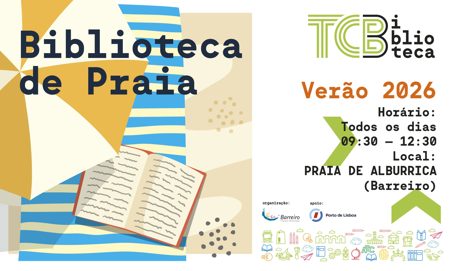 Imagem de 2026 da Biblioteca de Praia TCBiblioteca na Praia de Alburrica