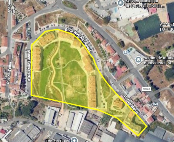 Mapa da outra área abrangida pela recolha seletiva de biorresíduos em Santo André