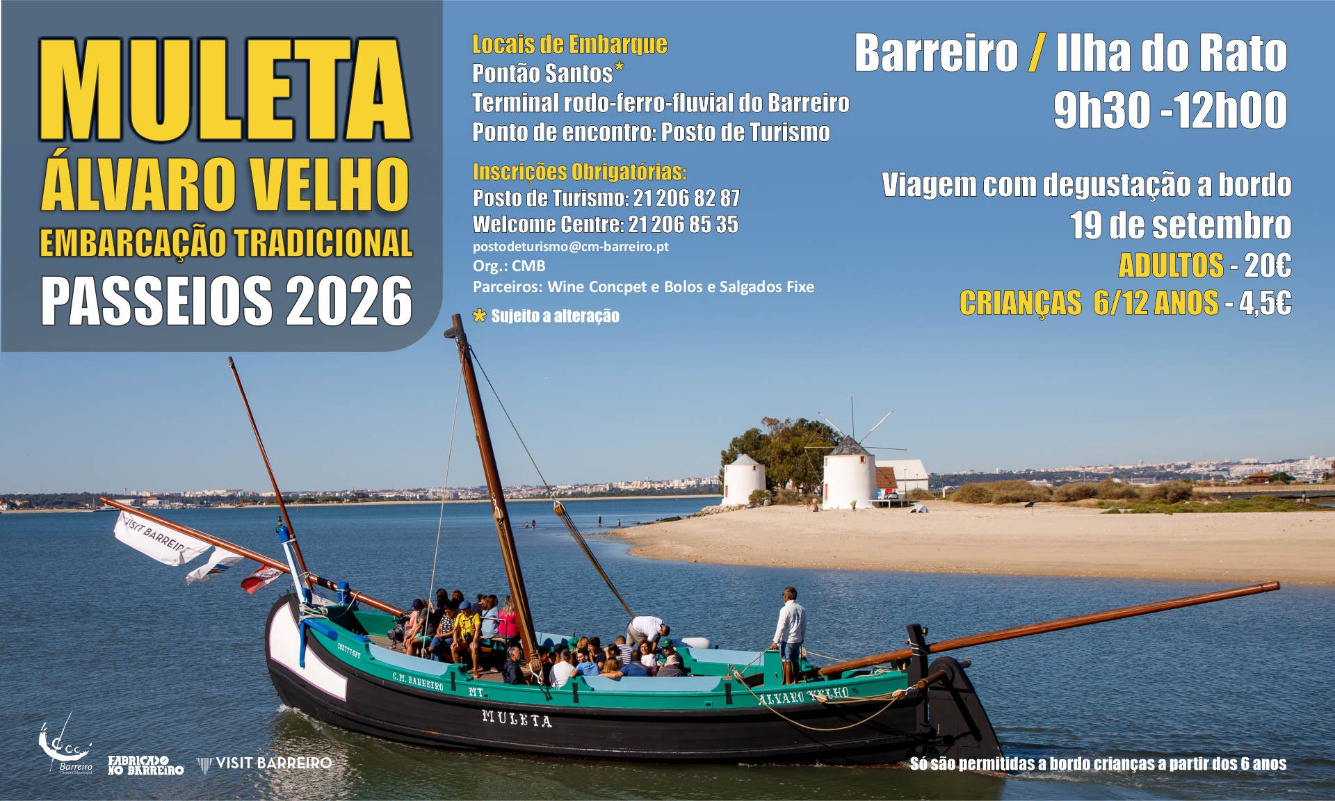 Passeios com degustação na Muleta Álvaro Velho em setembro