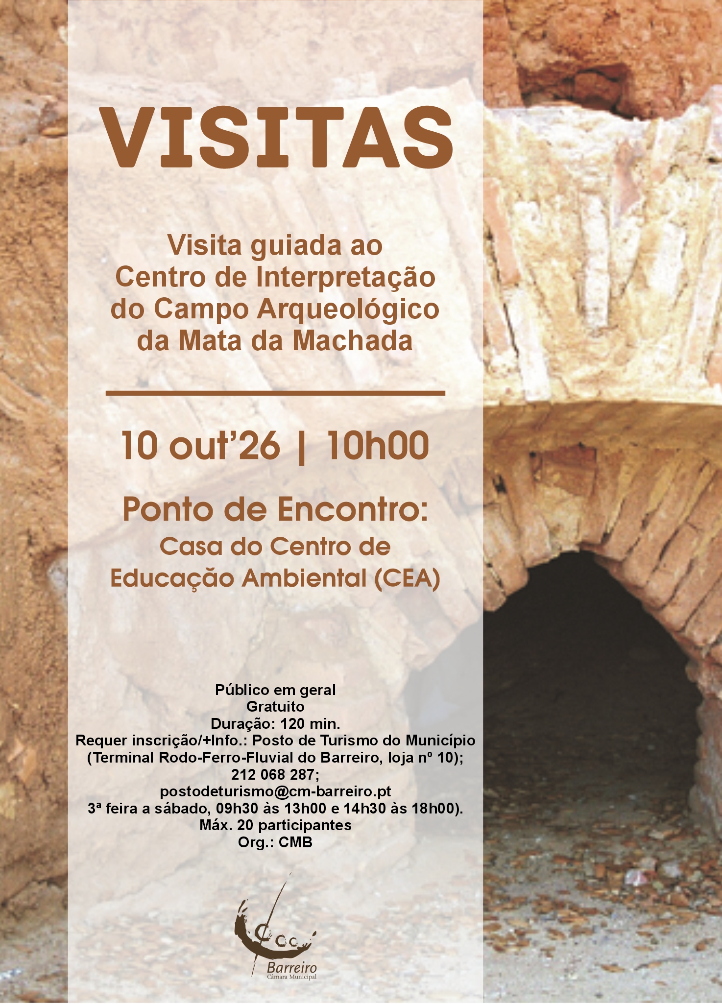 Visita guiada ao Campo Arqueológico da Mata da Machada a 10 OUT