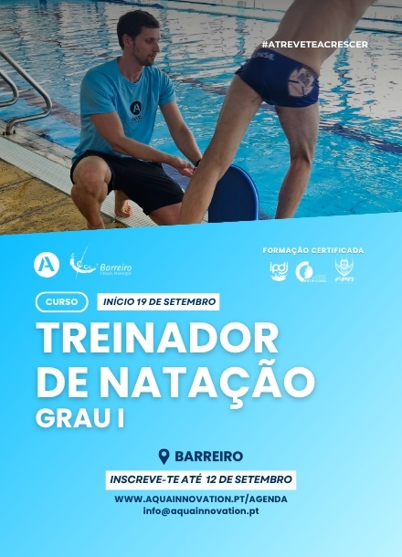 Imagem do Curso de Treinador de Natação Grau I de 19 de setembro a 8 de novembro de 2026