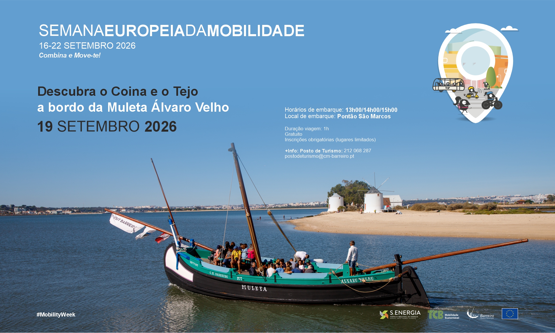 Imagem do passeio na Muleta Álvaro Velho no âmbito da Semana Europeia da Mobilidade 2026
