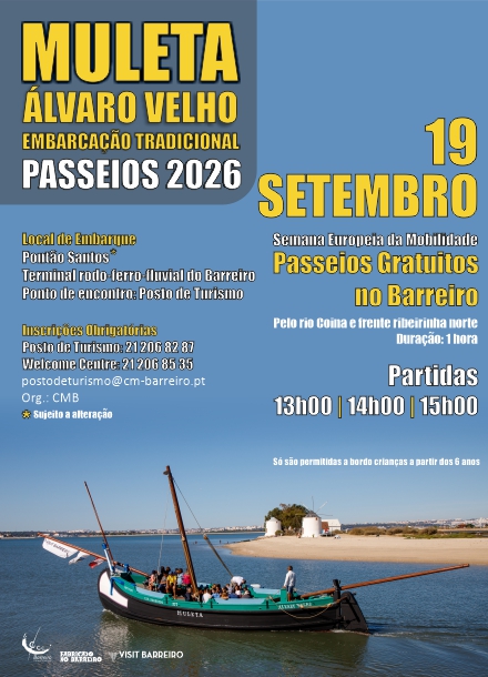 Passeio gratuito Muleta em setembro 2026