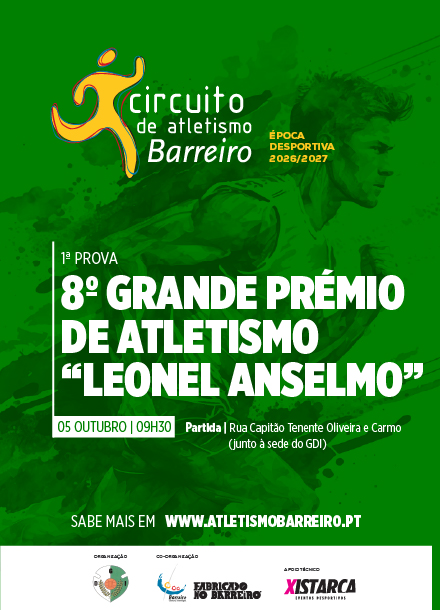 Imagem do Grande Prémio Leonel Anselmo do Circuito de Atletismo do Barreiro 2026/2027