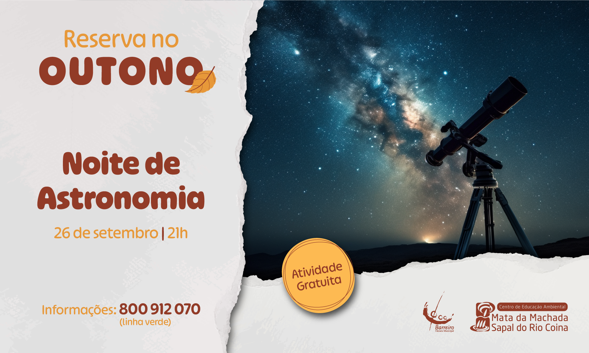 Imagem da Noite de Astronomia na Mata da Machada