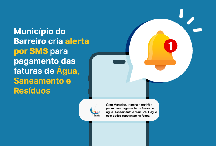 fatura de água - aviso sms