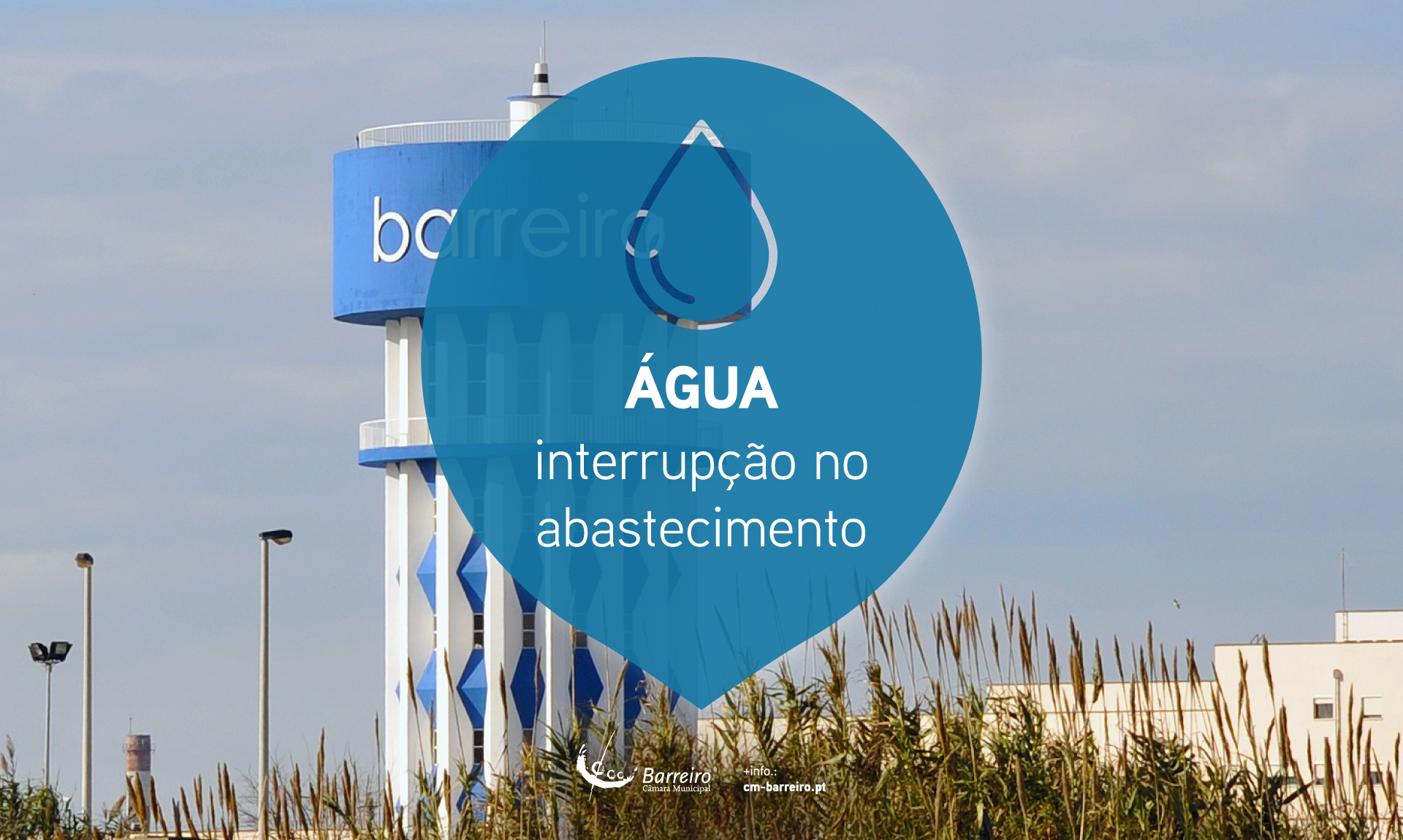 Imagem de interrupção do abastecimento de água