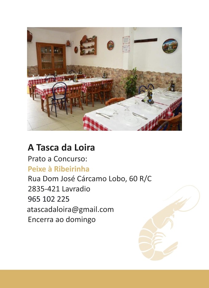 21º Concurso de Gastronomia Ribeirinha do Barreiro | 2019 | Brochura Restaurantes pg5