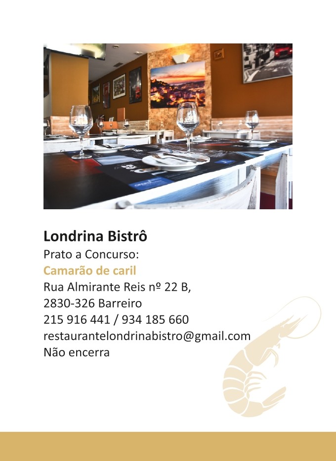 21º Concurso de Gastronomia Ribeirinha do Barreiro | 2019 | Brochura Restaurantes pg12
