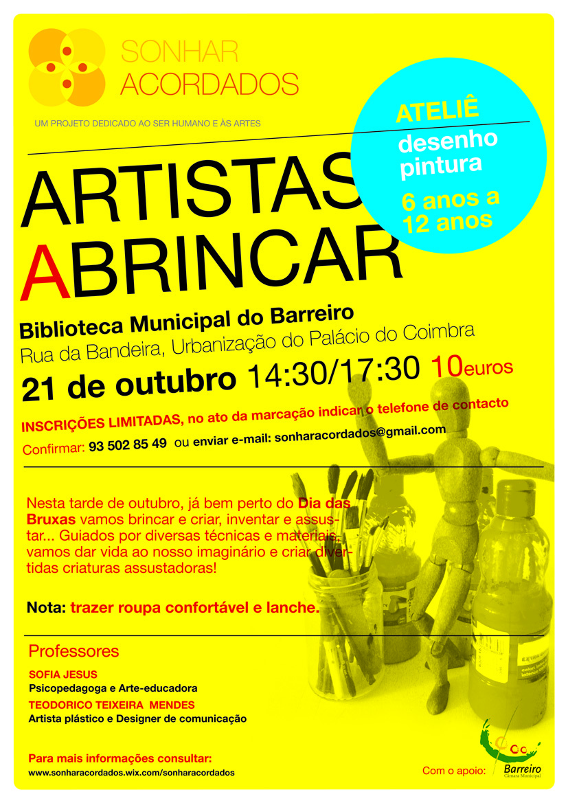 Ateliê “Artistas a Brincar” Inscrições abertas