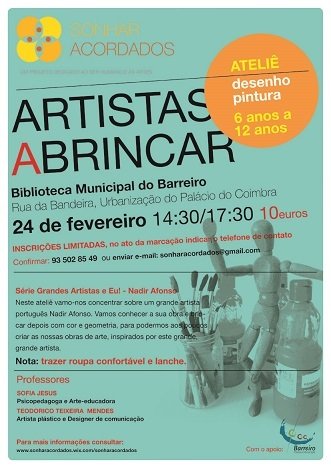 Ateliê “Artistas a Brincar” |  Inscrições abertas