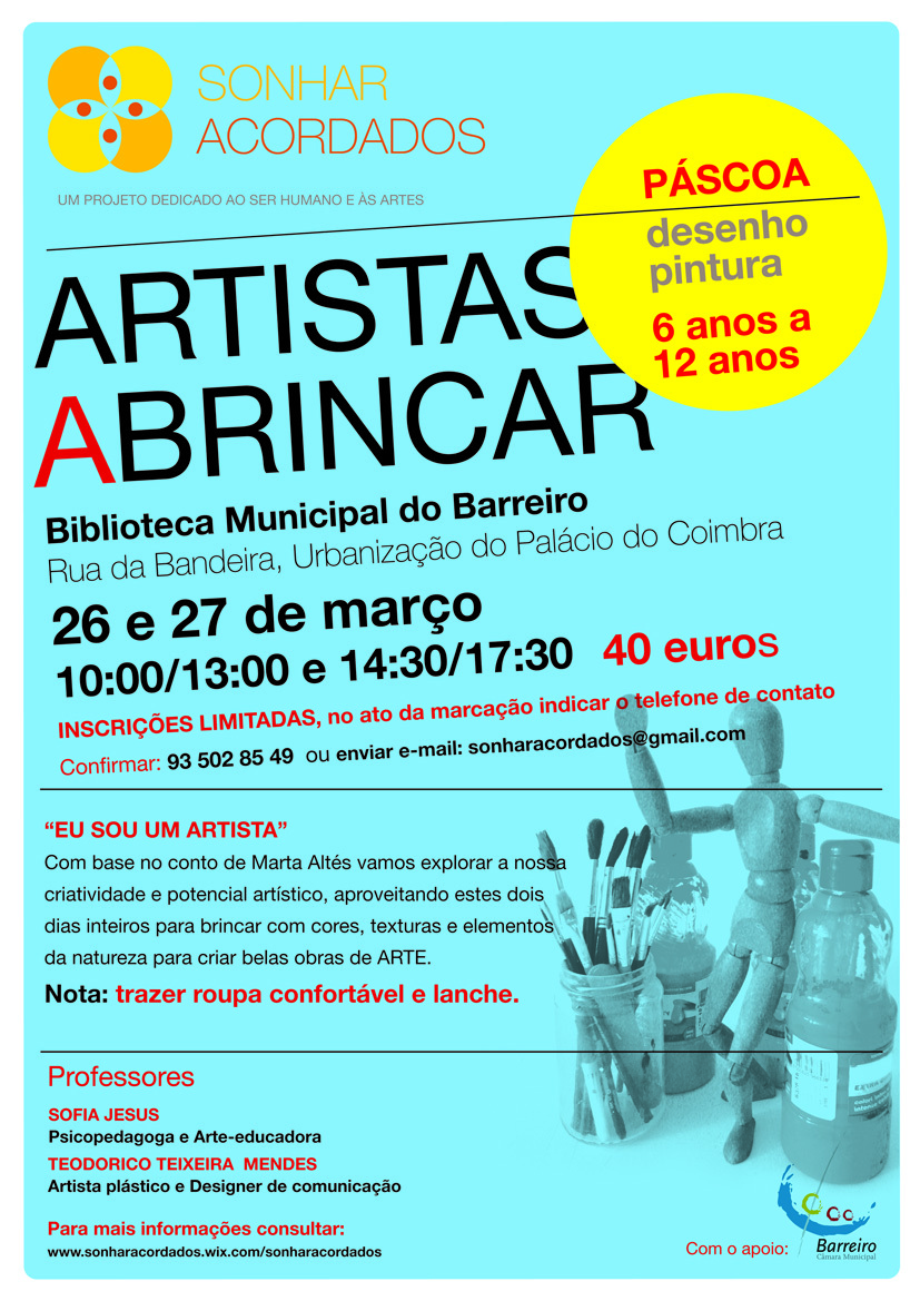 Ateliê “Artistas a Brincar”  | Inscrições abertas