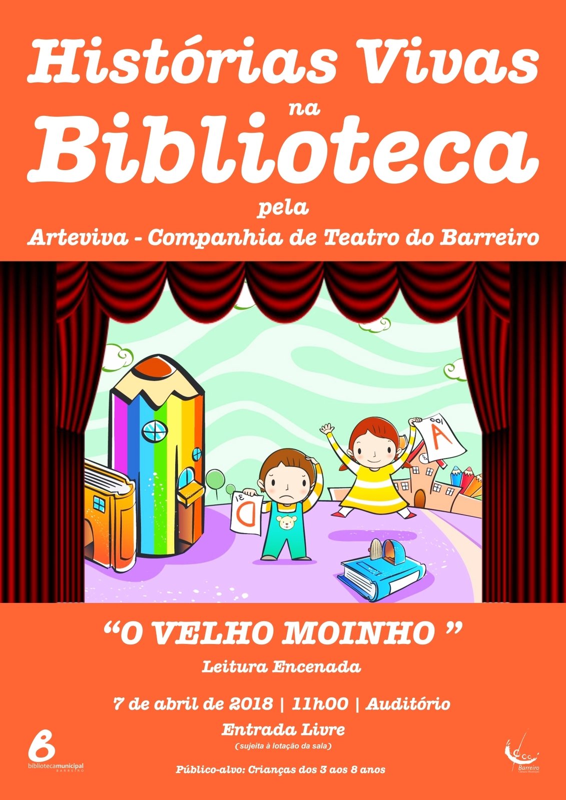 “Histórias Vivas na Biblioteca” apresentam  o livro “O Velho Moinho”