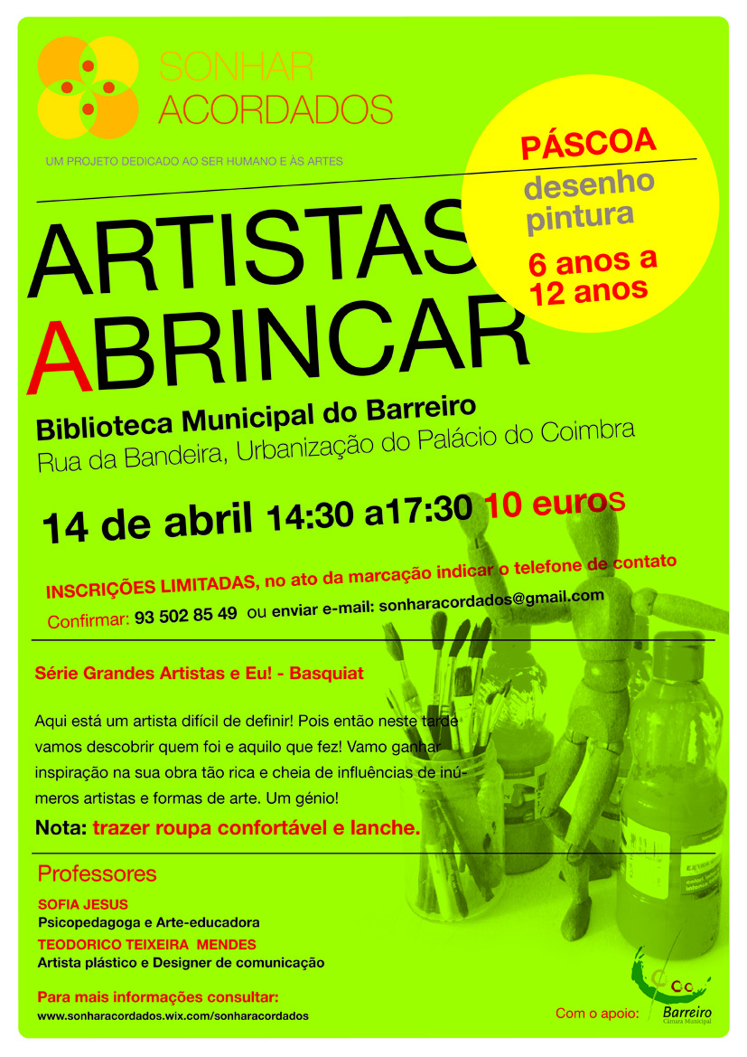 Ateliê “Artistas a Brincar”  | Inscrições abertas