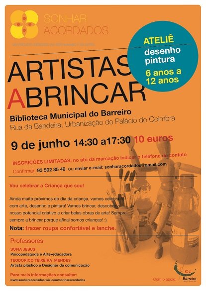 Ateliê “Artistas a Brincar”  |  Inscrições abertas