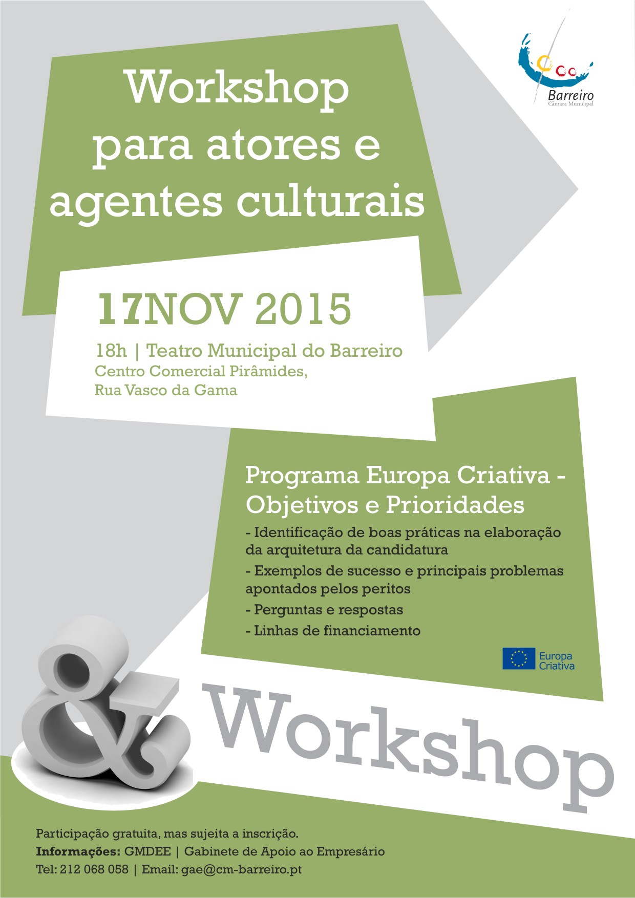 Workshop para atores culturais “Programa Europa Criativa – Objetivos e Prioridades...