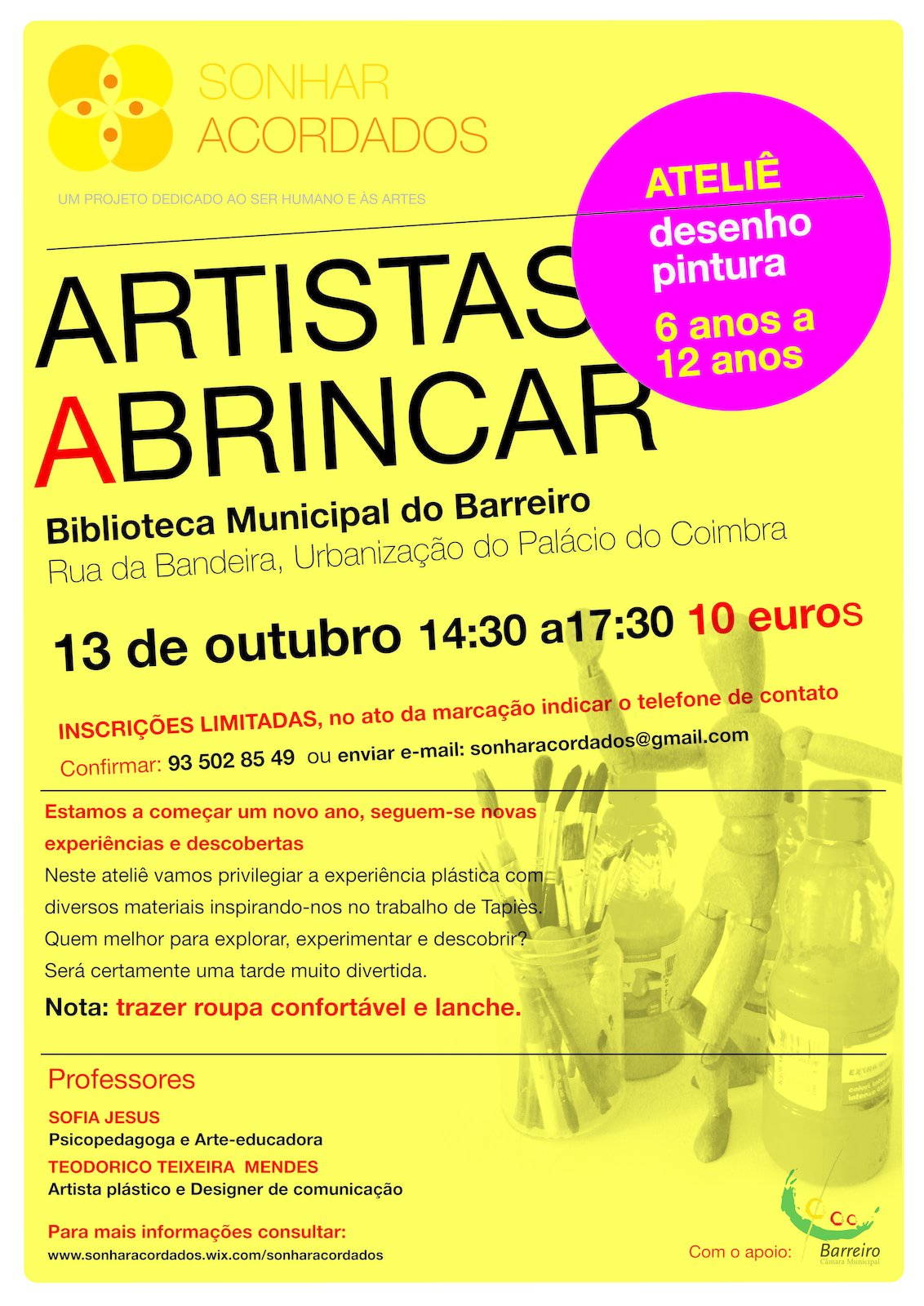 Ateliê “Artistas a Brincar” | Inscrições abertas