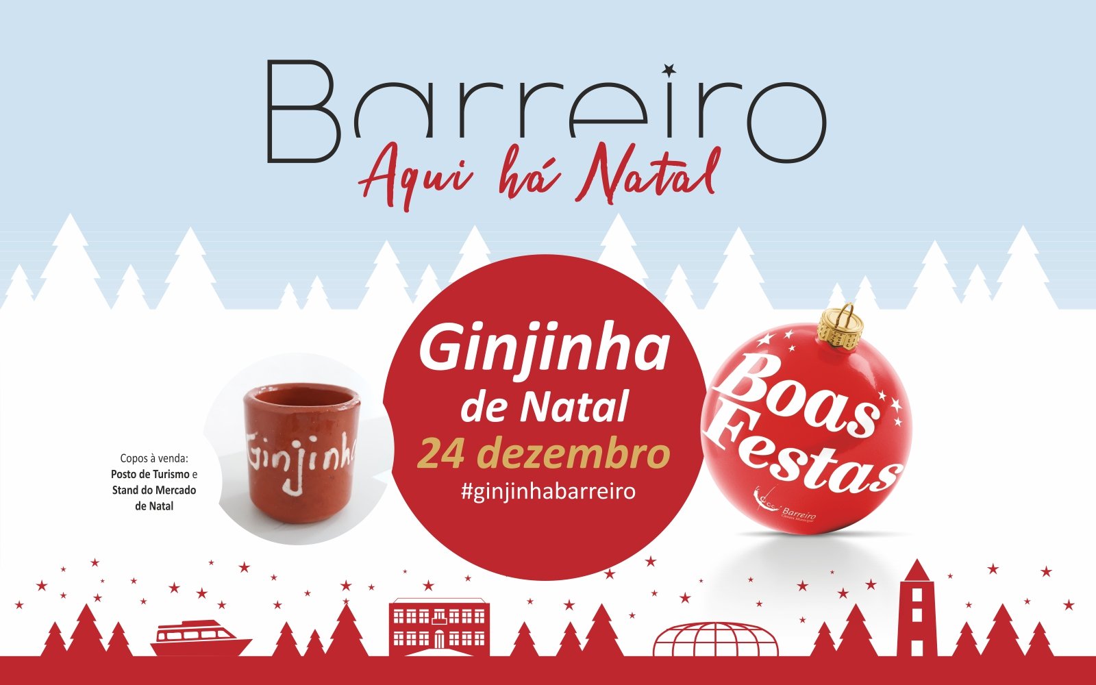 Venha beber uma ginjinha para celebrar o Natal