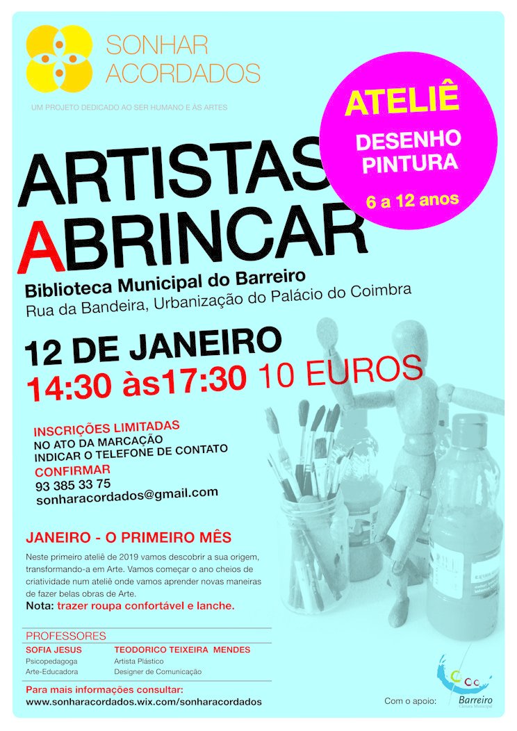 Ateliê “Artistas a Brincar” | Inscrições abertas