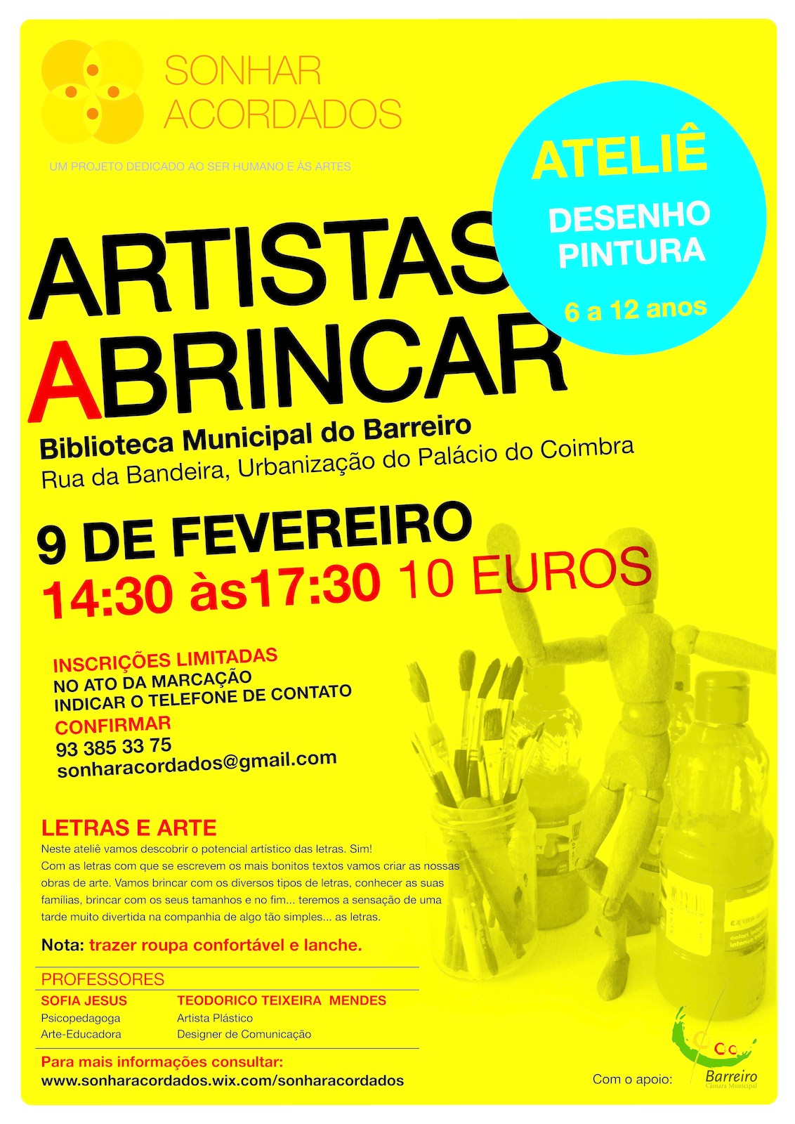 Ateliê “Artistas a Brincar” | Inscrições abertas