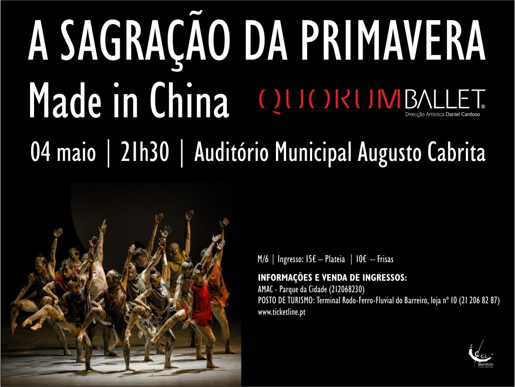 QUORUM BALLET apresenta ‘SAGRAÇÃO DA PRIMAVERA – MADE IN CHINA
