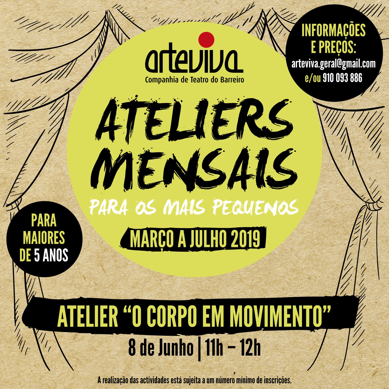 Ateliê “O Corpo em Movimento” para os mais novos