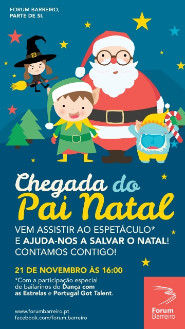 Chegada do Pai Natal ao Barreiro