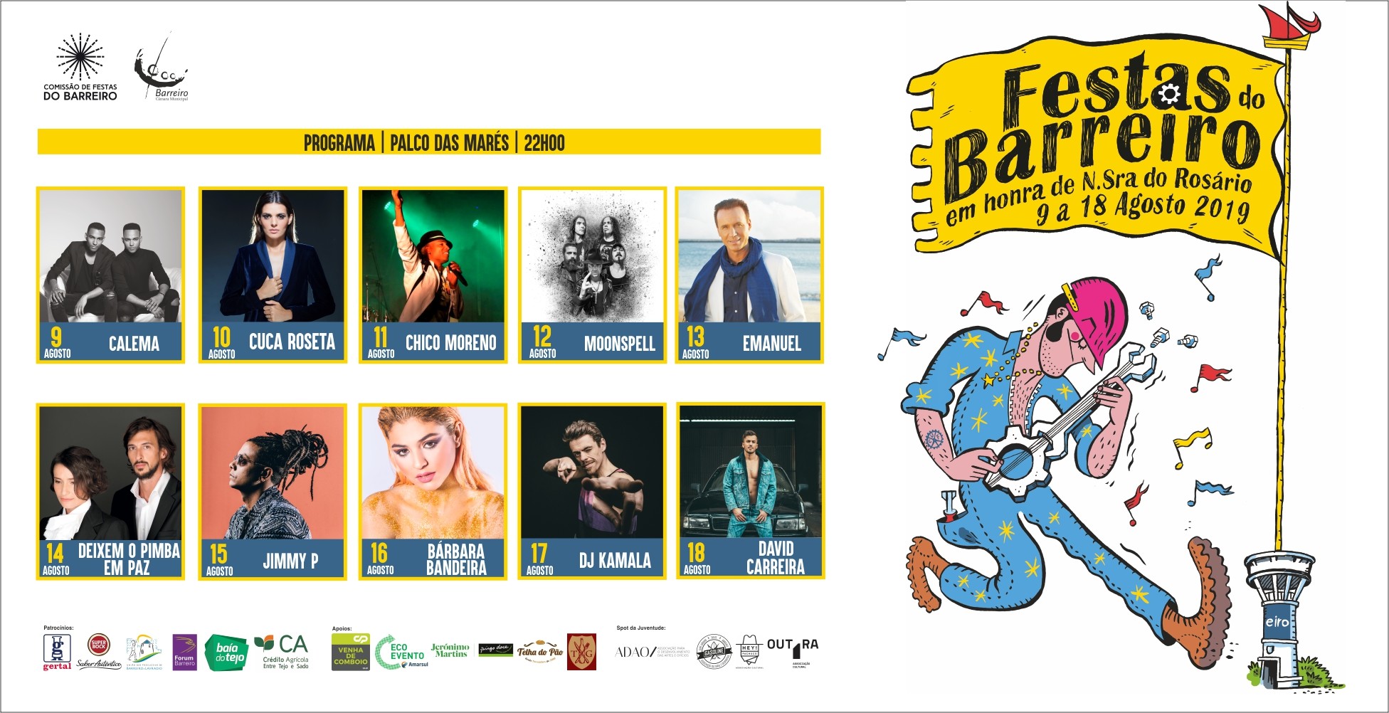 Festas do Barreiro | Palco das Marés | Programação